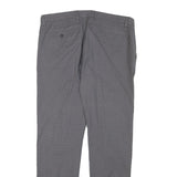 TED BAKER Mens Cotton Blend Grey Slim Straight Trousers W34 L30 Smart Casual