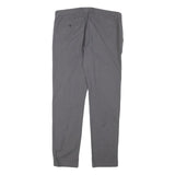 TED BAKER Mens Cotton Blend Grey Slim Straight Trousers W34 L30 Smart Casual