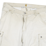 CARHARTT Mens Shorts Beige Cargo Relaxed Fit XL W34 Durable Workwear