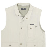 AUTHENTIC WEAR Mens Cream Cotton Blend Workwear Jacket S Plain Zip Pocket