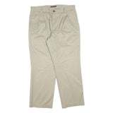 DOCKERS Mens Cotton Blend Beige Regular Fit Straight Leg Trousers W34 L30