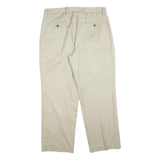 DOCKERS Mens Cotton Blend Beige Regular Fit Straight Leg Trousers W34 L30