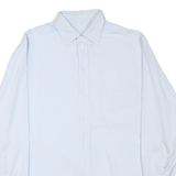 ARMANI COLLEZIONI Mens Light Blue Plain Shirt XL Classic Fit Casual Smart