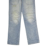 WOODOO Mens Jeans Blue Regular Straight Denim Light W34 L33 Casual Cotton Blend