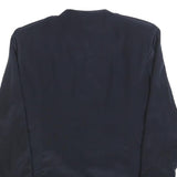 FREY STYLE Womens Black Button Jacket L Polyester Classic Plain Stylish Midi