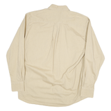 NAUTICA Mens Beige Cotton Blend Shirt M Button-Down Collar Long Sleeve Casual