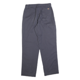 DICKIES Mens Regular Fit Navy Blue Cotton Blend Zip Trousers W32 L32 Workwear