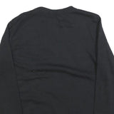 NIKE Mens Black Crew Neck S Cotton Blend Sweatshirt Athletic Casual Pullover