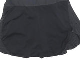 NIKE Womens Black Mini Skort Polyester Blend Knit XS Sportswear Activewear