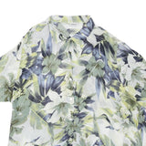KINGFIELD Womens Green Printed Blouse Short Sleeve Collared 2XL Relaxed Fit