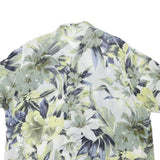 KINGFIELD Womens Green Printed Blouse Short Sleeve Collared 2XL Relaxed Fit