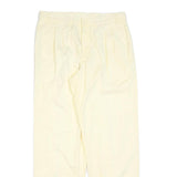 BENETTON Womens Regular Beige Cotton Blend Trousers W34 L32 Casual Comfortable