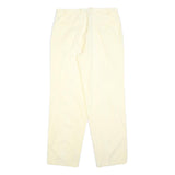 BENETTON Womens Regular Beige Cotton Blend Trousers W34 L32 Casual Comfortable