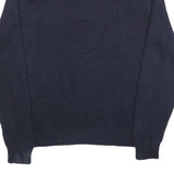 POLO RALPH LAUREN Mens Navy Plain Cotton Patterned Pullover Crew Neck Jumper L