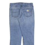 CARHARTT Mens Jeans Blue Regular Straight Denim Medium W34 L32 Workwear Casual