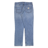 CARHARTT Mens Jeans Blue Regular Straight Denim Medium W34 L32 Workwear Casual