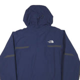 THE NORTH FACE Mens Blue & Grey Outdoor Jacket L Polyester Blend Waterproof Zip
