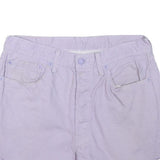 LEVI'S Womens Shorts Lilac Casual Plain L W32 Cotton Blend Frayed Hem