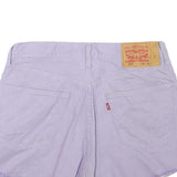 LEVI'S Womens Shorts Lilac Casual Plain L W32 Cotton Blend Frayed Hem