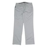 ARMANI JEANS Womens Cotton Blend Light Grey Regular Fit Straight Trousers W30