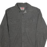 WRANGLER Mens Grey Cotton Shirt M Casual Button Front Long Sleeve