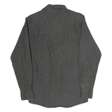 WRANGLER Mens Grey Cotton Shirt M Casual Button Front Long Sleeve