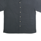 BATIK BAY Mens Black Shirt L Casual Short Sleeve Pocket Summer Polyester Blend