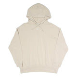 NIKE Womens Beige Cotton Blend Pullover Hoodie M Minimal Logo Casual Wear