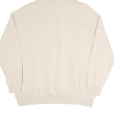 NIKE Womens Beige Cotton Blend Pullover Hoodie M Minimal Logo Casual Wear