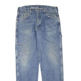 CARHARTT Mens Regular Fit Blue Denim Straight Jeans W38 L35 Workwear