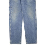 CARHARTT Mens Regular Fit Blue Denim Straight Jeans W38 L35 Workwear