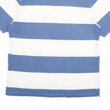 BROOKS BROTHERS Mens Blue & White Colourblock Polo Shirt XL Cotton Jersey Short