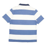 BROOKS BROTHERS Mens Blue & White Colourblock Polo Shirt XL Cotton Jersey Short