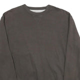 CHAMPION Mens Black Crew Neck L Cotton Blend Pullover Sweatshirt Casual