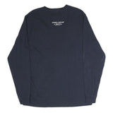 CARHARTT Mens Navy Blue Graphic T-Shirt S Long Sleeve Crew Neck Pocket