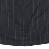 GUESS Womens Black Pinstripe Pencil Knee Length Woven Skirt M Formal Work