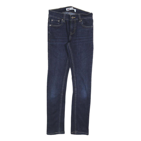 LEVI'S 519 Boys Slim Jeans Dark Denim Cotton Blend W27 L27 Stylish Stretch Fit