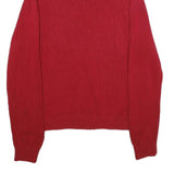 CHAPS Mens Red Pullover Plain Crew Neck Basic Knit XL Cotton Sweater Jumper