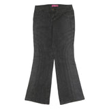THALIA SODI Womens Jeans Black Regular Flared Denim Dark W32 L32 Stylish Stitch