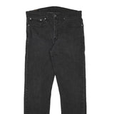 LEVI'S Mens Jeans Black Regular Straight Denim Medium W33 L31 Stylish Zip
