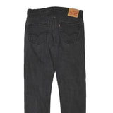 LEVI'S Mens Jeans Black Regular Straight Denim Medium W33 L31 Stylish Zip