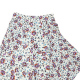 ISABEL MARANT Womens White Floral Skater Knee Length Polyester Blend Skirt M