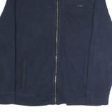 CALVIN KLEIN Mens Navy Blue Cotton Zip Jacket L Casual Comfort Everyday Wear