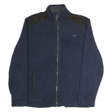 CALVIN KLEIN Mens Navy Blue Cotton Zip Jacket L Casual Comfort Everyday Wear