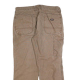 DICKIES Mens Jeans Beige Regular Straight Denim W36 L27 Workwear Cotton Blend