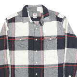 LEVI'S Mens Black & White Check Shirt L Cotton Blend Long Sleeve