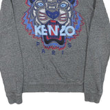 KENZO Mens Grey Cotton Blend Crew Neck XS Embroidered Tiger Sweatshirt