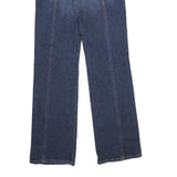 GUESS Womens Blue Regular Fit Straight Denim Medium Wash Jeans W32 L34 Button