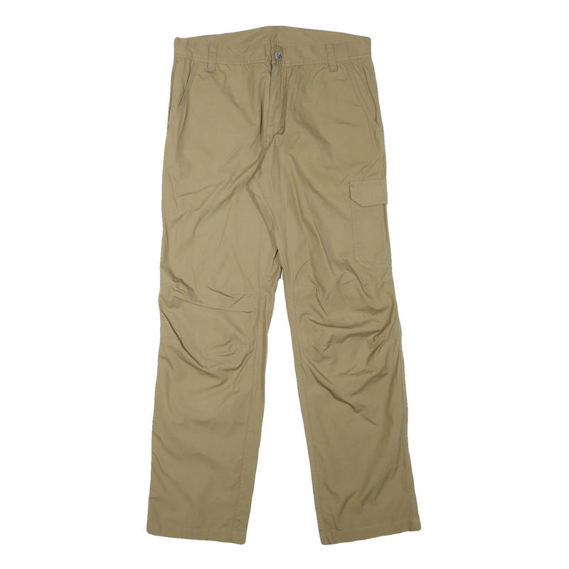 LAFUMA Mens Cotton Blend Beige Regular Straight Trousers W33 L32 Casual Outdoor