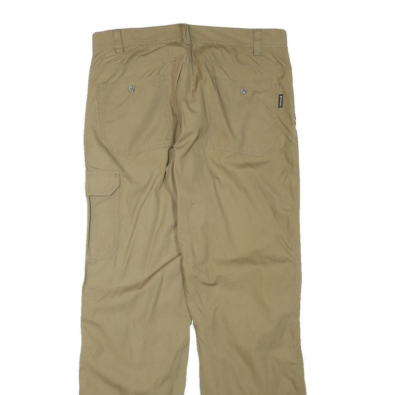 LAFUMA Mens Cotton Blend Beige Regular Straight Trousers W33 L32 Casual Outdoor